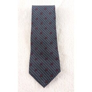 Enzo Bertazzio‎ 100% Silk Tie Handmade Italy Geometric Pattern Men's Necktie